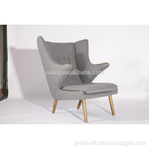 Hans wegner furniture replica chair cashmere papa bear chair with ottoman